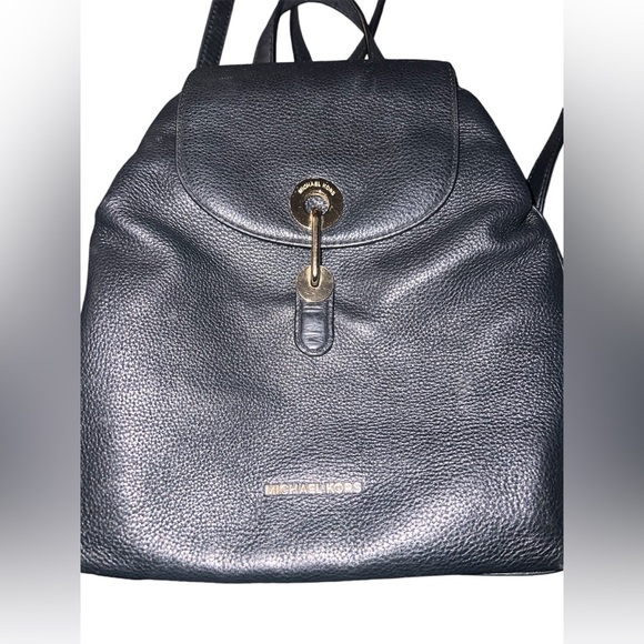 Michael Kors Black Leather Backpack - Picture 2 of 6